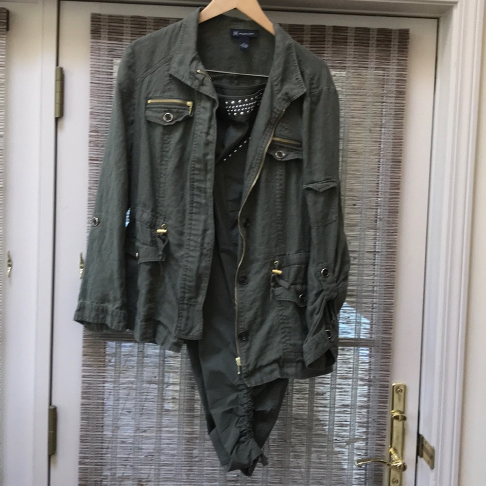 Inc Olive Green Pants and Jacket